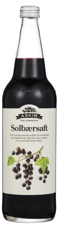 Solbærsaft 0,7l Fl Askim Frukt – og Bærpresseri