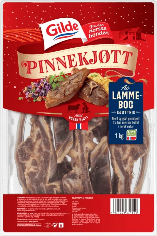 Pinnekjøtt Lammebog 1kg Gilde