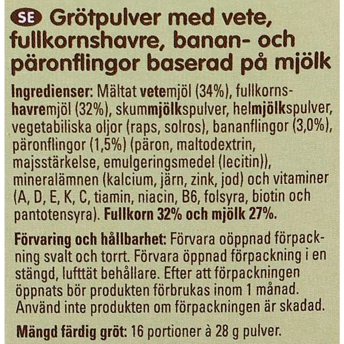 Päron Banan Gröt