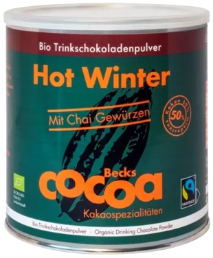 Hot Winter 50% Kakao 1,5kg, Økologisk & Fairtrade & Vegansk, Becks Cocoa