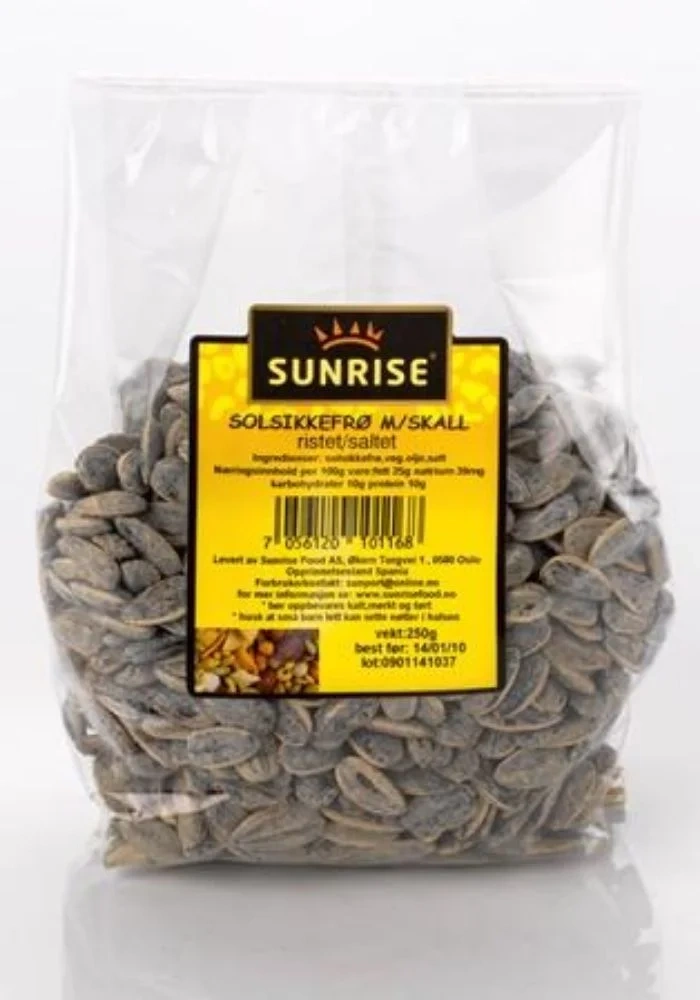 Sunrise food - sunrise solsikkefrø m/skall ristet/salte
