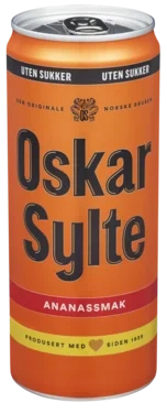 Oskar Sylte Ananassmak uten Sukker 0,33l bx