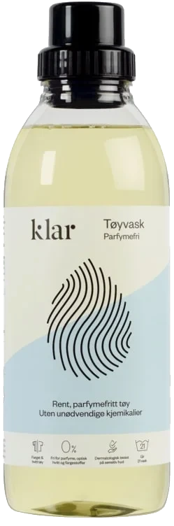 Klar Tøyvask Parfymefri 750ml