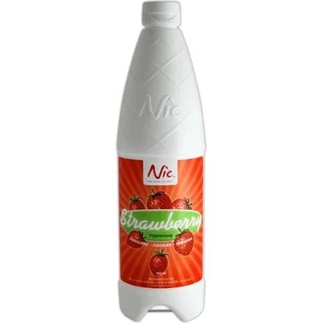 Nic Jordbær Topping 0,9l