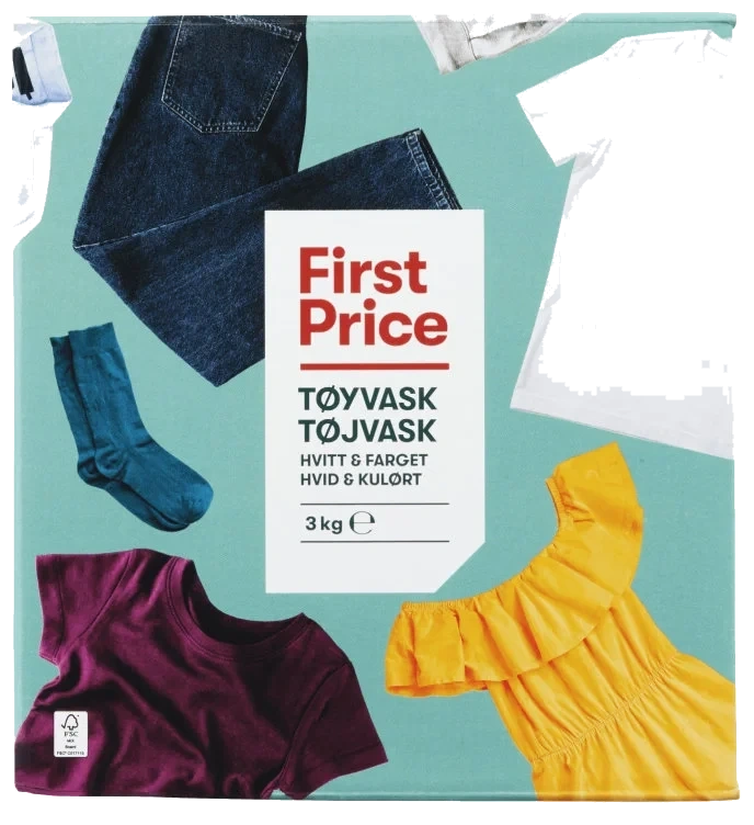 Tøyvask Farget 3kg First Price