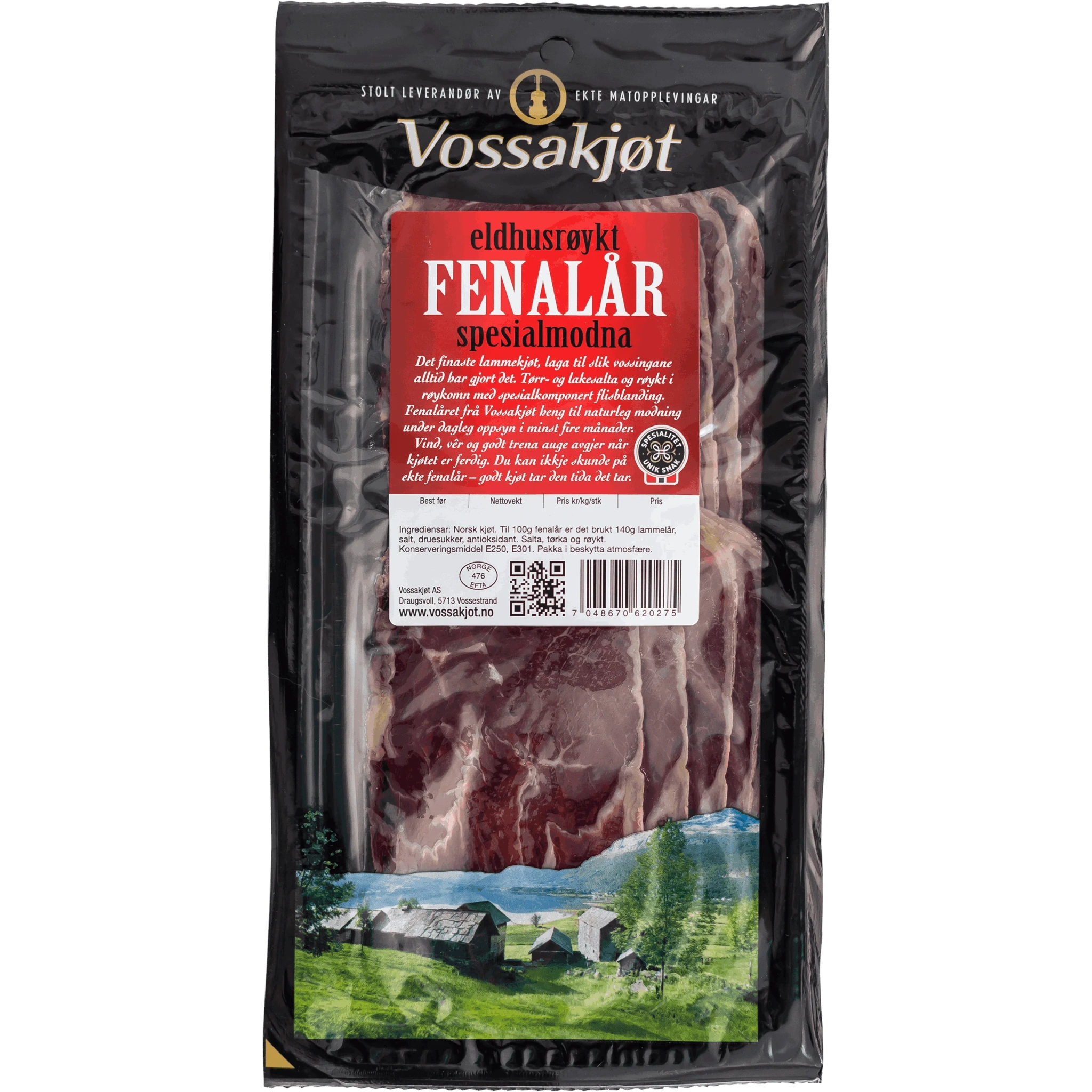 Fenalår Skåret 100g Vossakjøt