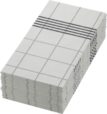 Serv.towel Napkin m.Grå Ruter 1/8br