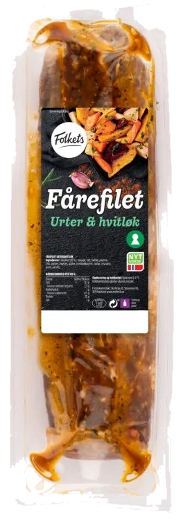 Fårefilet Urter&Hvitløk Ca450g Folkets