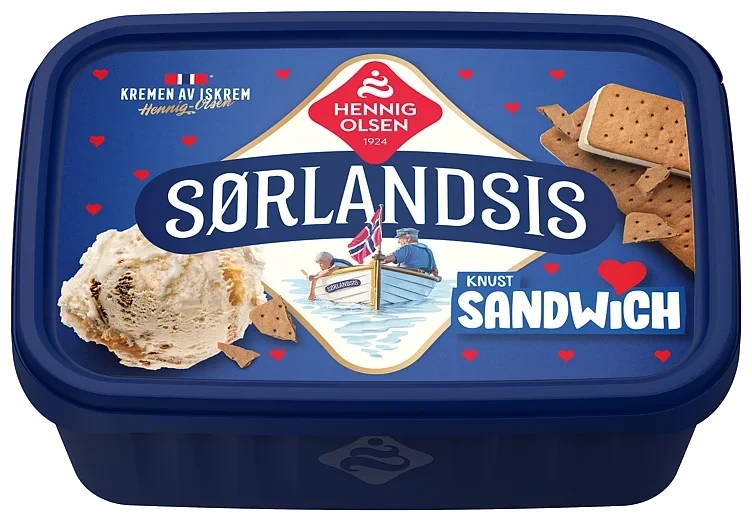 Sørlandsis Sandwich 1l Hennig-Olsen-Is