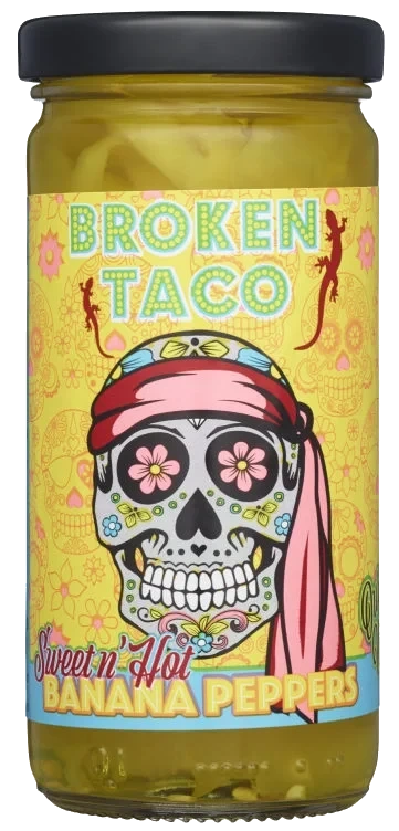 Sweet'n Hot Banana Peppers 226g Broken Taco