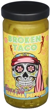 Sweet'n Hot Banana Peppers 226g Broken Taco