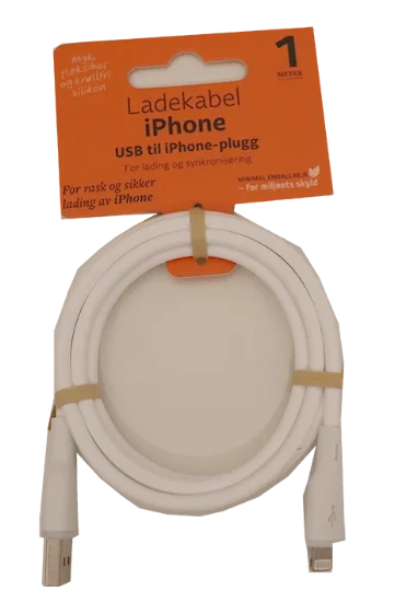 USB-A til iPhone-plugg 1m