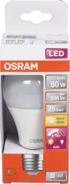 Led Pære Classic A 60 8,8w Matt E27 Motion Sensor