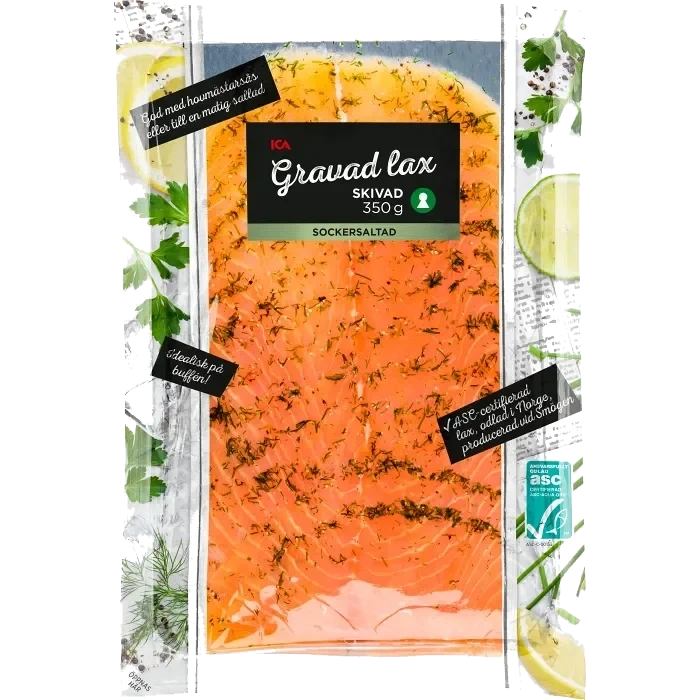 Lax Färsk Gravad 350g Miljömärkt ICA