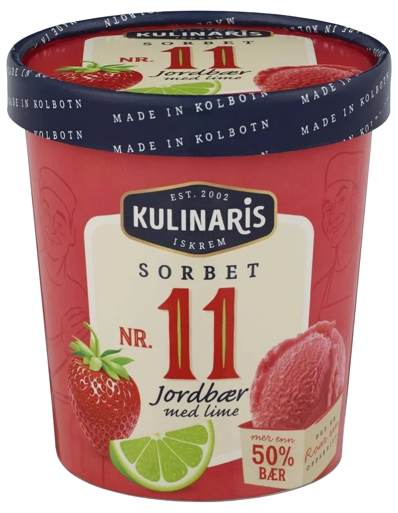 Kulinaris Jordbær-sorbet 0,5l Kulinaris 0,5l