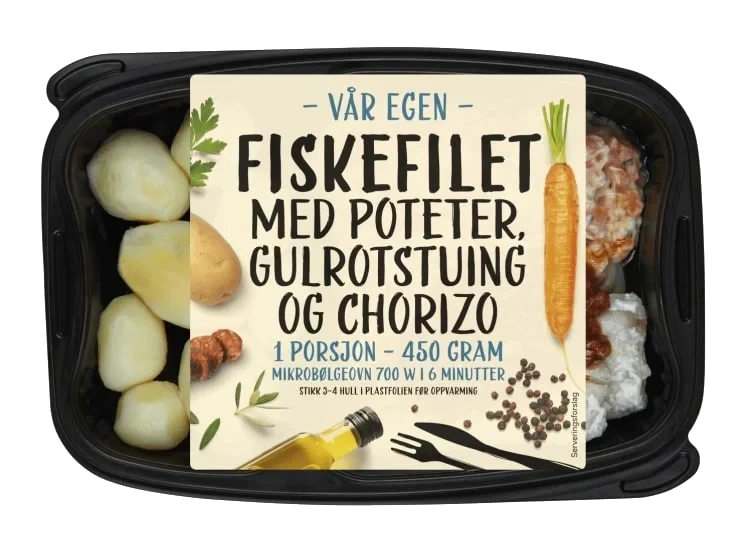 Fiskefilet Gulrotstuing Varm Middag stykk