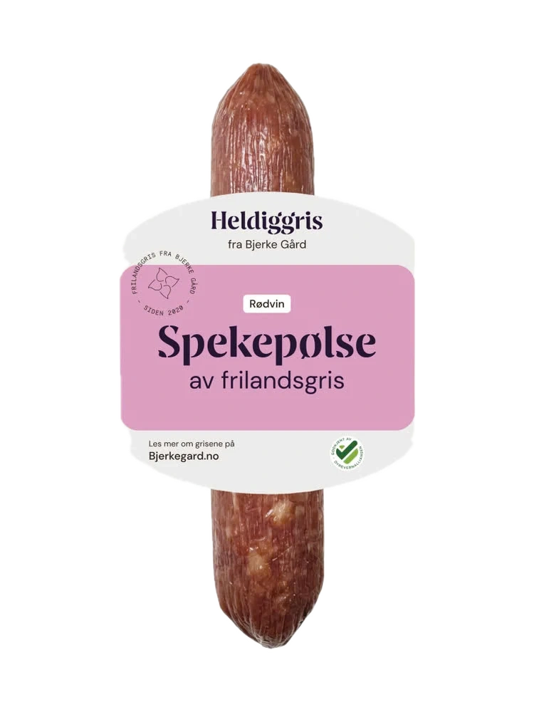 Heldiggris Spekepølse Rødvin 200g