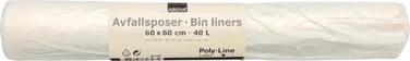 Avfallspose Ldpe Hvit 60x60cm 40l 50stk