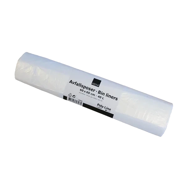 Avfallspose Ldpe Hvit 60x60cm 40l 50stk
