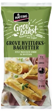 Grove Hvitløksbaguetter 2stk 350g