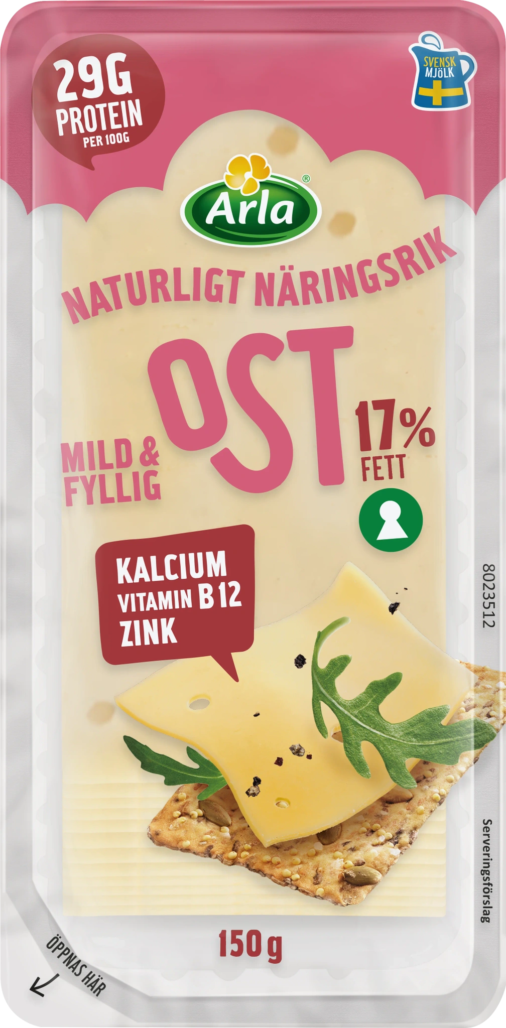 Mild / Fyllig 17% skivad ost 150g