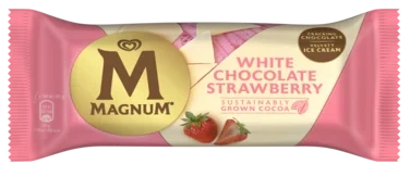 Magnum White Chocolate Strawberry Småis 100ml