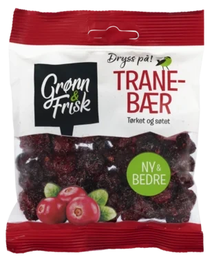 Tranebær 75g Tørket Grønn&Frisk