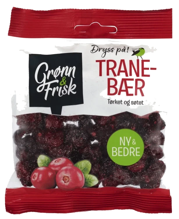 Tranebær 75g Tørket Grønn&Frisk