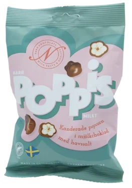 Poppis Popcorn Sjokolade&Havsalt Milky 90g Narr