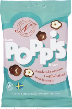 Poppis Popcorn Sjokolade&Havsalt Milky 90g Narr