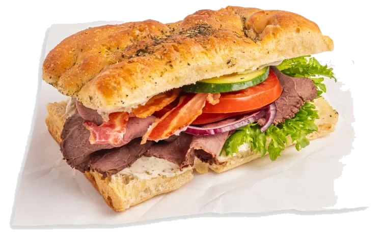 Focaccia Roastbeef&Bacon