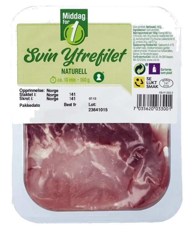 Svin Ytrefilet 160g Billig Middag