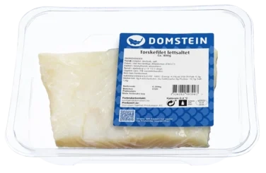 Torskefilet Lettsaltet m/Skinn 400g