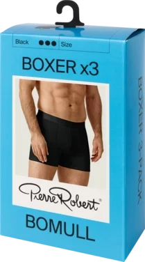Cotton Boxer Men X3 Black S