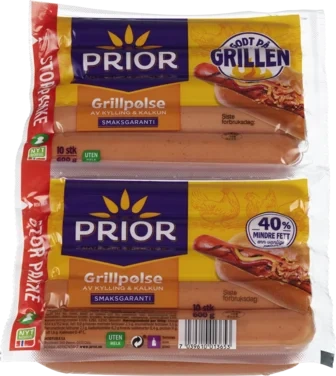 Grillpølse av kylling og kalkun 2pk