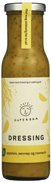 Dressing Appelsin Økologisk 250ml Superbra