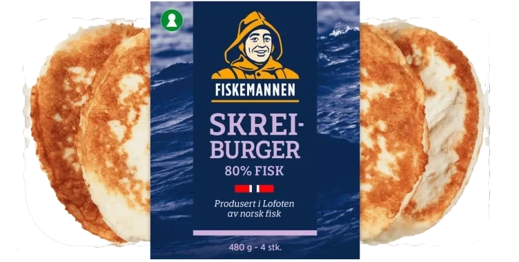 Skreiburger 80% 480g Fiskemannen