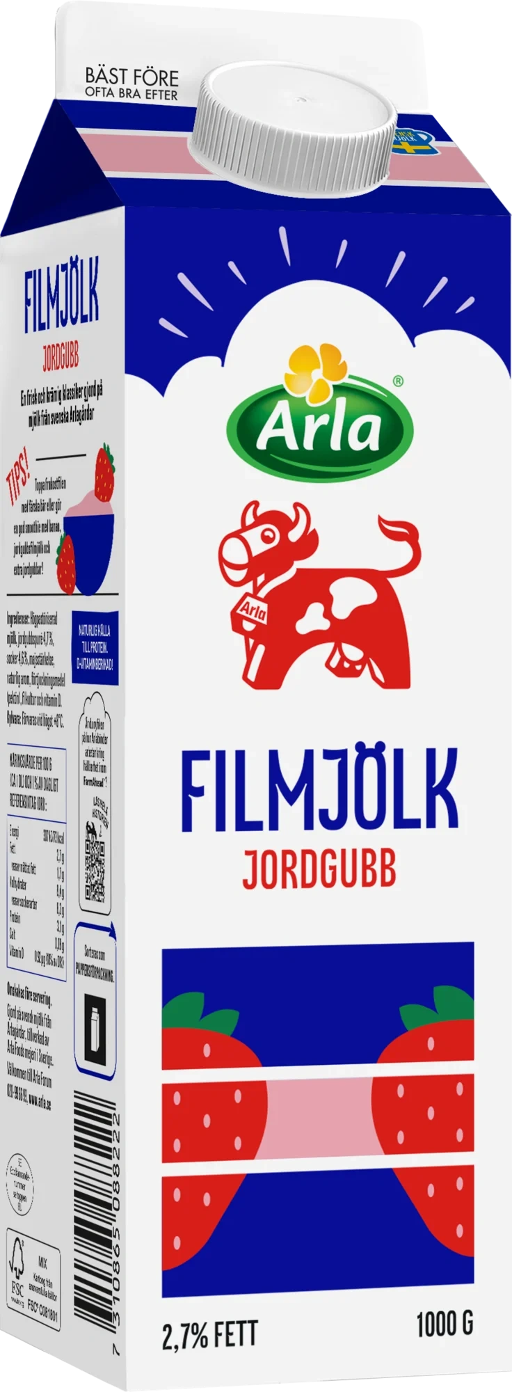 Filmjölk jordgubb 2.7%