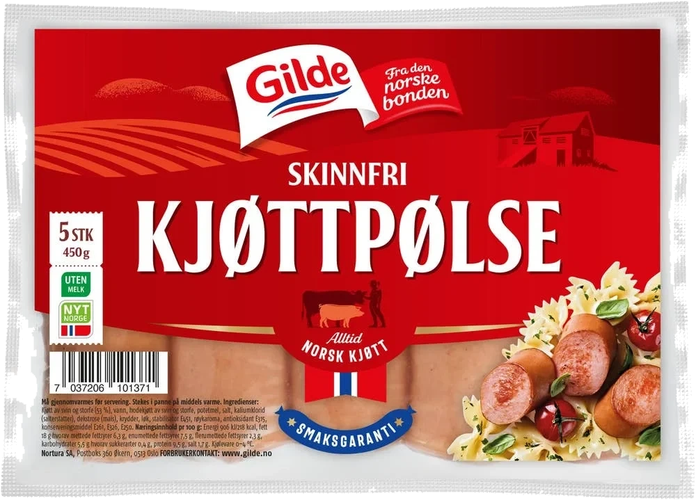 Skinnfri kjøttpølse