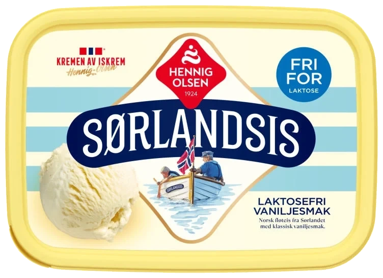 Sørlandsis Laktosefri 1,2l Hennig-Olsen-Is