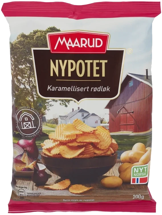 Potetgull Nypotet Rødløk 200g Maarud