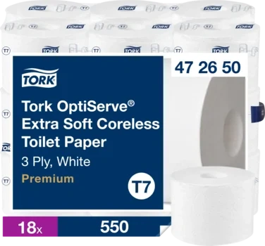 Tork Optiserve Ekstra Myk Hylsefri Toarull Prem 3-lag 18rll T7