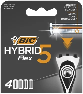Hybrid 5 Flex-barberblad Refill, 4 stk, 1 pk