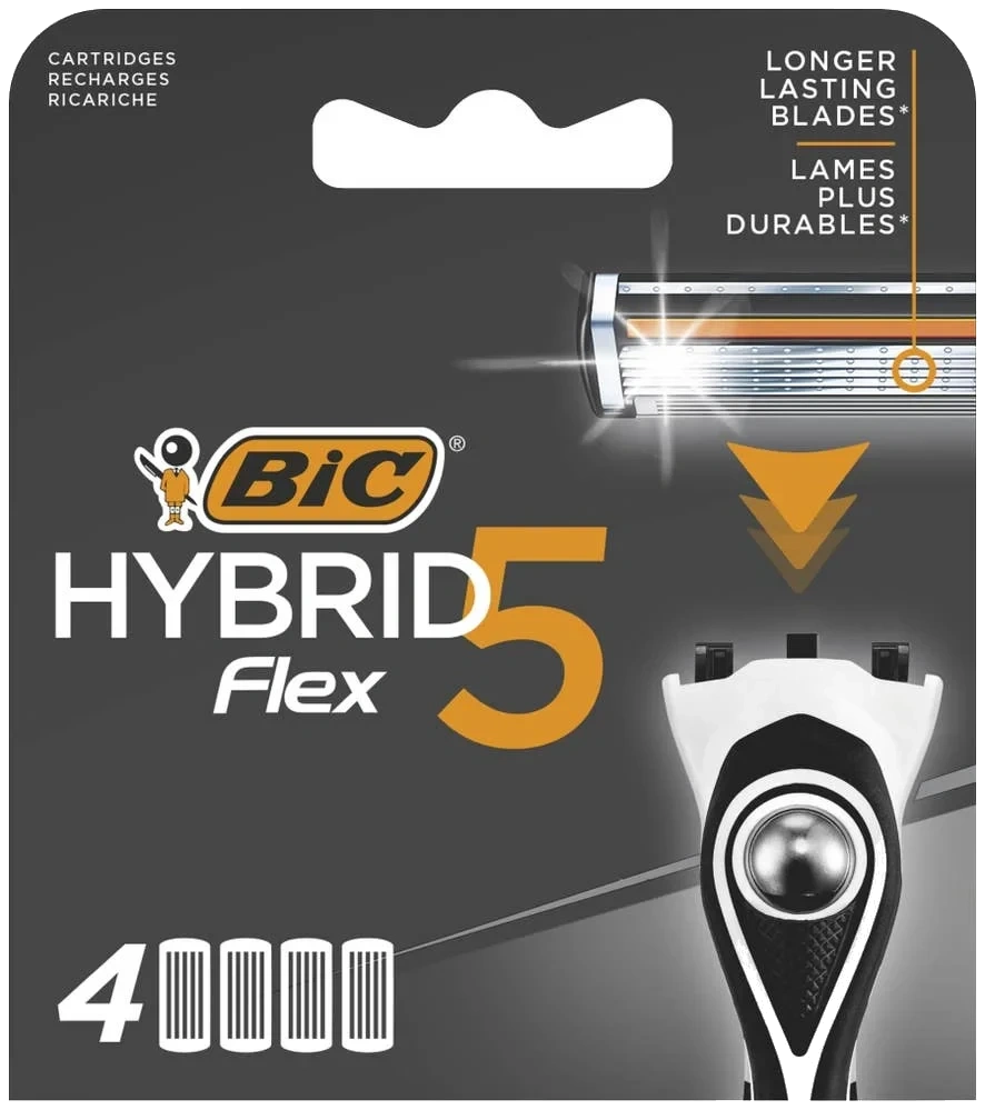 Hybrid 5 Flex-barberblad Refill, 4 stk, 1 pk