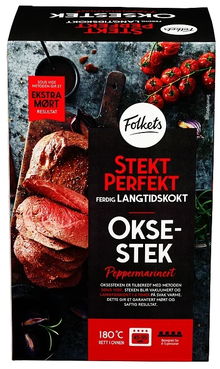 Oksestek m/pepper Ca1,3kg Stekt Perfekt