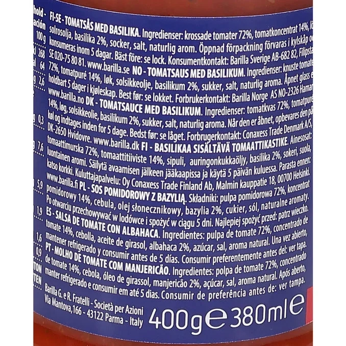 Pastasås Basilico