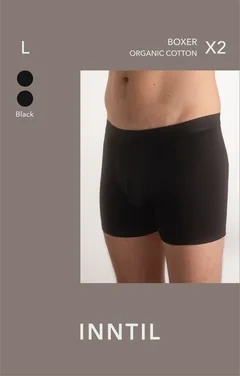Men's Boxer, 2-pack, Black, L
