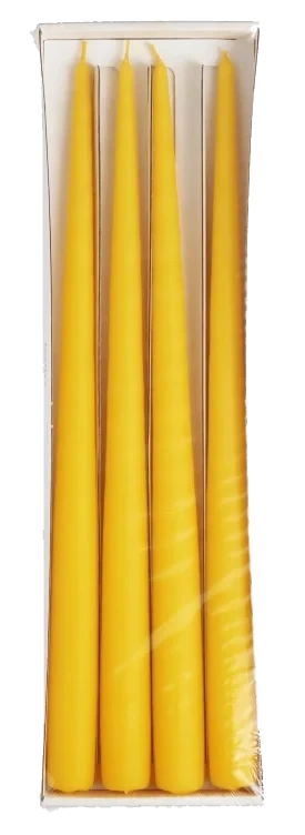 Festlys Gul 32cm 4stk Unik