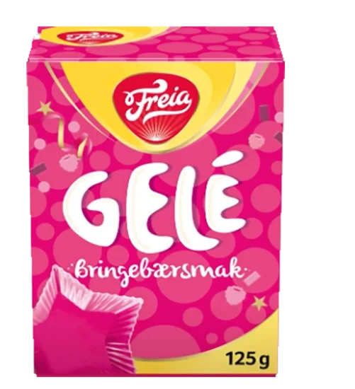 Gelé m/Bringebærsmak 125g