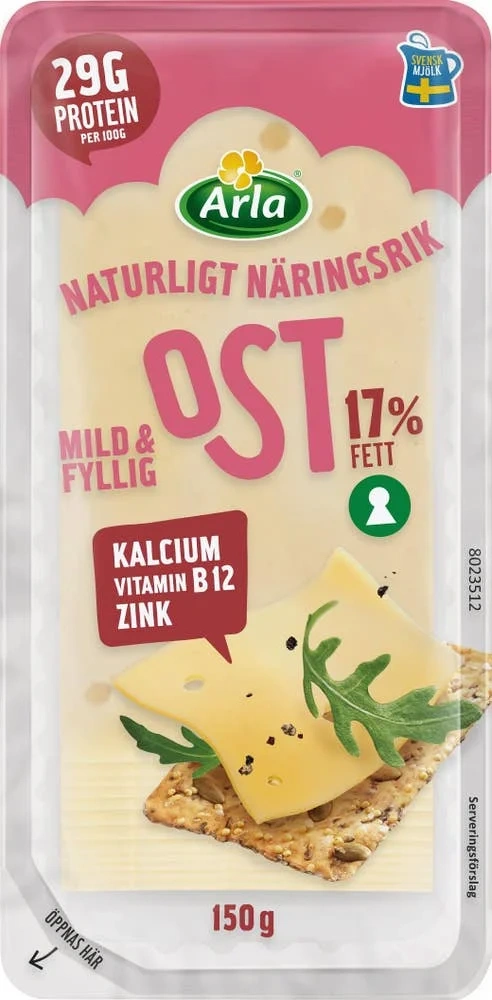 Ost Mild & Fyllig Skivad 17%